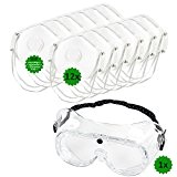 Schutz-Set bestehend aus Vollsichtbrille (auch geeignet für Brillenträger) + 12 Stück P2 Atemschutz-Masken - Mundschutz gegen Sprühnebel, Staub, Feinstaub. Persönliche ...