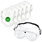 Schutz-Set bestehend aus Vollsichtbrille (auch geeignet für Brillenträger) + 5 Stück P2 Atemschutz-Masken - Mundschutz gegen Sprühnebel, Staub, Feinstaub. Persönliche ...