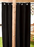 Schwarz Wasserabweisend bereit Made Outdoor Öse Vorhang 139,7x 213,4cm Pavillon Summer House