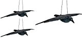 Schwarzer Rabe fliegend Kunststoff Taubenschreck Taubenabwehr Vogelschreck (3)