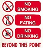 Schwimmbad Bereich No Smoking No Eating & keine Trinken Verbot Zeichen Aufkleber