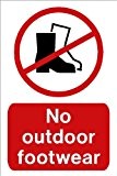 Schwimmbad Schild: keine outdoor Schuhe AA5 Größe
