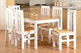 Seconique Ludlow Große Esstisch Set mit 6 Ludlow Stühle - Eiche/weiß