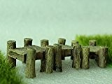SecretRain 3pcs Graue Hölzerne Brücke aus Harz DIY Puppenhaus-Ausschmückung Mini-Welt Miniatur Mini-Szene Fee-Verzierung