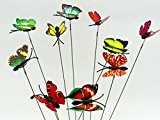 SecretRain Fairy Garden Ornament Miniatur Blumentöpfe Töpfe Home Decor 10 farbenfrohe, leuchtende Schmetterlinge Aufkleber