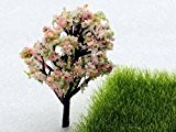 SecretRain Gelber Blumen-Baum aus Harz DIY Gartendeko Puppenhaus-Ausschmückung Mini-Welt Miniatur Mini-Szene
