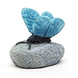 SecretRain Schmetterling auf Stein aus Miniatur Garten Mini-welt Ornament Gartendeko als Geschenk