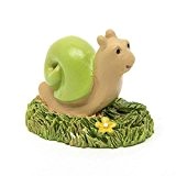 SecretRain Schnecke auf Stein aus Miniatur Garten Mini-welt Ornament Gartendeko als Geschenk