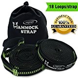 SEGMART Heavy Duty Polyester Camping Hammock Straps (Set of 2) - Durable Long Sturdy Hammock Straps for Tree with 18 ...