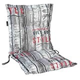 Sesselauflage, Auflagen, Auflage MONLA080 Dessin Annebeth Grey, Bezug:50% Baumwolle 50% Polyester-Mischgewebe für Sessel, niedrig, 105 x 50 x 6 cm ...