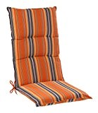 Sesselauflage Sitzpolster Gartenstuhlauflage PIRI 1 | B 48 cm x L 110 cm | Orange-Grau | Baumwolle | Polyester