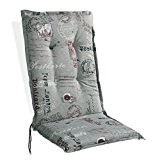 Sesselauflage Sitzpolster Gartenstuhlauflage POSTCARD 1 | B 48 cm x L 120 cm | Anthrazit-Bronze | Baumwolle | Polyester