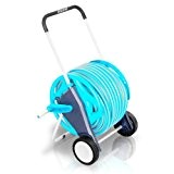 SET OF 60M PORTABLE HOSE CART AND 4 LAYER ATS HOSE - GARDEN WATERING SYSTEM REEL - DISCOVER by Cellfast