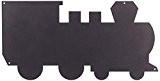 Sgaravatti KalaMitica, anthrazit Metallplatte, Lokomotive, 28 x 55 cm