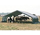 ShelterLogic Run-In-Shed Weidezelt, Weideunterstand 49,6m² * EXKLUSIVPRODUKT * // 680x730 cm (LxB) // Lagerzelt, Lagerhütte und Pferdestall