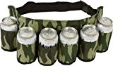 Shennosi - Gürtel für Bier- und Sodadosen, hält bis zu 6 Getränke, Camouflage-Muster