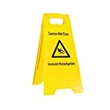 ShopDirect Warnschild Hinweisschild "Vorsicht Rutschgefahr" Warnaufsteller Aufsteller gelb
