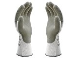 SHOWA 451L Acryl Baumwoll Polyester Trägergewebe Kälteschutzhandschuh mit Latexbeschichung auf den Handinnenflächen, L, Hellgrau
