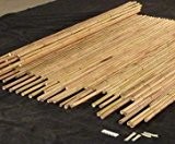 Sichtschutz aus Bambusrohr, Rolllzaun Stockade gelbleicht, flexibel mit verzinkten Draht verbunden, unterschiedlich hohe Bambus