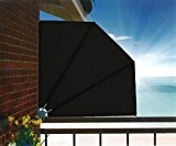 Sichtschutz Fächer Premium 140x140cm Balkon Trennwand Schwarz
