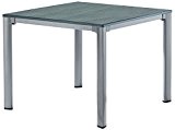 Sieger 1740-52 KT Exclusiv-Tisch mit Puroplan-Platte, 95 x 95 cm, Gestell Aluminium graphit, Tischplatte Basaltino grau