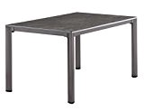 Sieger 1770-56 KT Exclusiv-Tisch mit Puroplan-Platte, 140 x 90 cm, Gestell Aluminium eisengrau, Tischplatte Beton dunkel