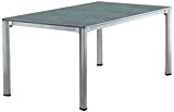 Sieger 1780-52 KT Exclusiv-Tisch mit Puroplan-Platte, 165 x 95 cm, Gestell Aluminium graphit, Tischplatte Basaltino grau