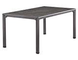 Sieger 1780-56 KT Exclusiv-Tisch mit Puroplan-Platte, 165 x 95 cm, Gestell Aluminium eisengrau, Tischplatte Beton dunkel