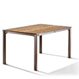 Sieger 1780-75 Exclusiv-Tisch mit Puroplan-Platte, 165 x 95 cm, Gestell Aluminium marone, Tischplatte Holzstruktur Fichte