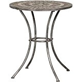 Siena Garden Felina Tisch, rund, Eisen mit Mosaikoptik, Durchmesser 70 cm, mehrfarbig