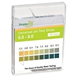 Simplex Health pH Teststreifen pH 5.5 - 9.0 (100 Stück) Für Wasser Urin & Speichel