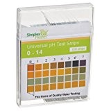 Simplex Health Wasser pH Teststreifen von 0 - 14 (100 Stück) Säure Basen Teststreifen