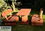 Sitzgruppe Sitzgarnitur Biergarten Gartenmöbel Gartenbank aus Holz Massiv