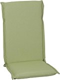 Sitzkissen in olivgrün für Stühle mit hoher Rückenlehne