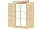 Skan Holz Fensterläden Einzelfenster hoch beidseitig