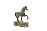 Skulptur Pferd auf einer Plinthe Figur Eisen 10kg Garten sculpture iron horse