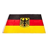 Smartfox Deutschlandfahne Bundesadler Fahne Flagge mit Metallösen in 90 x 150 cm