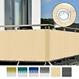 Sol Royal® Balkon-Sichtschutz SolVision 300x90cm - witterungsbeständige Balkon-Umspannung Windschutz in Creme