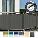 Sol Royal® Balkon-Sichtschutz SolVision 300x90cm - witterungsbeständige Balkon-Umspannung Windschutz in Anthrazit