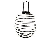 Solar Garten Lampe - zum Hängen - Schwarzes Metall - 22cm - 45 LEDs - Warm Weißes Licht - Indoor ...