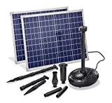 Solar Teichpumpe 100 Watt Solarmodul 3400 l/h Förderleistung 3 m Förderhöhe esotec pro Komplettset Gartenteich, 101918