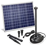 Solar Teichpumpe 50 Watt Solarmodul 1700 l/h Förderleistung 2,0 m Förderhöhe esotec pro Komplettset Gartenteich, 101731