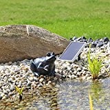 Solar Wasserspeier Frosch CLGarden NSP9 Springbrunnen für Teich mit Pumpe