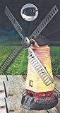 Solar Windmühle ca 40 cm mit LED Beleuchtung bewegliche Flügel und 9 Fenstern 2 GELBE LED