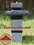Solarbrunnen Asia Solarspringbrunnen Zengarten Brunnen Komplettset für Garten und Terrasse Tag und Nacht !!!