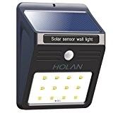 Solarleuchte mit Bewegungsmelder, Soft Digits 12 LED Solar Wandleuchte / Bewegungssensor Solarlampe / Solar Außenleuchte mit 2 Intelligenten Modi / ...