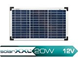 SolarXXL 20 Watt Solarpanel Polykristallin 12V - Volt TÜV zertifiziert Solarmodul Offgrid Camping - solarXXL