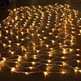 SOLMORE 3m x 2m 204 LED 220V Net Schnur Lichterkette Licht String für Innen Aussen Garten Weihnachten Hochzeit Party