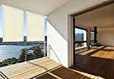 Sonnen-schutz Außen-rollo Balkon-rollo 140 x 230 cm beige creme Balkon-sicht-schutz 1 Stück