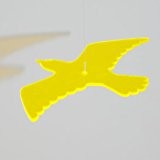 Sonnenfänger - Sun Dancer VOGEL 300 gelb - wetterfest, lichtreflektierend - Acrylscheibe: Ø30cm - inkl. Kegelzapfen und Nylonschnur zum Hängen